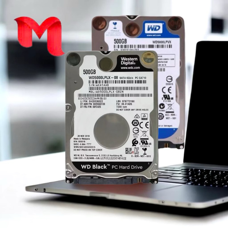 Hardisk 500GB WD Black | WD Blue Slim Sata 2.5 Inchi Baru Promo HDD 500GB | Hardisk Laptop 500GB