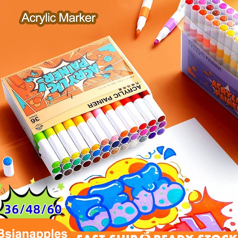 

KODE V14T 8 Warna Pen Akrilik Marker Warna Cepat Kering Tahan Air Spidol Acrylic Painter Acrylic Marker Set