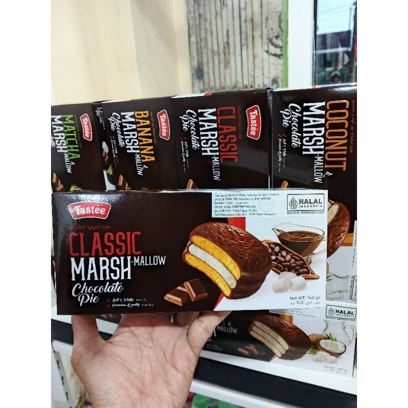 

Tastee Marshmallow Chocolate pie classic matcha Banana Coconut 150gr