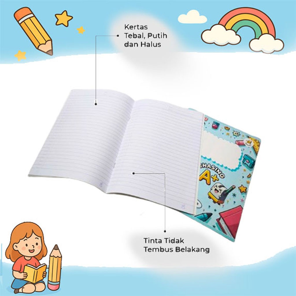 

Ay00! BUKU TULIS SINAR OBOR 38 LEMBAR / BUKU TULIS SEKOLAH ( 1 PACK ISI 10 Pcs ) BUKU HARIAN BUKU