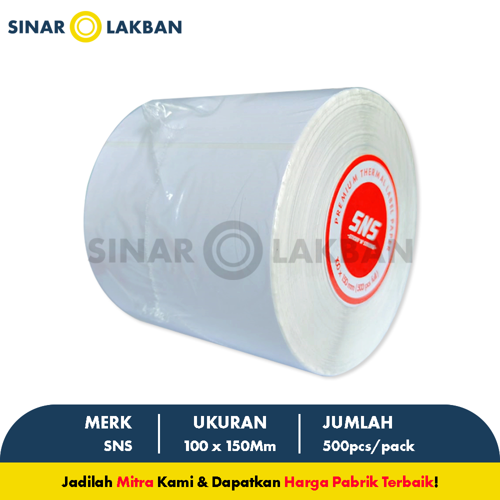 

HJK Label Thermal / Kertas Thermal / Sticker Thermal KERTAS 100 x 150 mm isi 500 Full