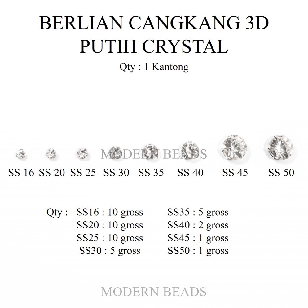 KODE S36S KANTONG D Cangkang 3D Putih Crystal  Diamond Cangkang  Kristal Cangkang  Berlian Cangkang 