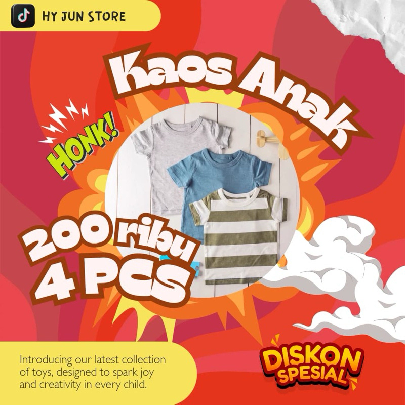 kaos anak new ex display unisex