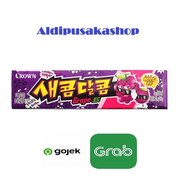 

Crown Sweet Sour Candy Grape 29g - Permen Asam Manis Anggur Made In Korea