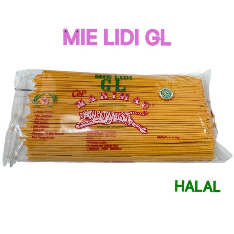 

Mie Lidi Medan / Mie Gomak GL Cap Harimau Khas Medan 1 Kg HALAL