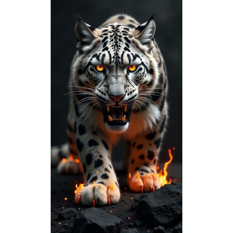 

stiker 3D srigala api keren, stiker print sudah cutting, size 16 x 20 cm, anti air