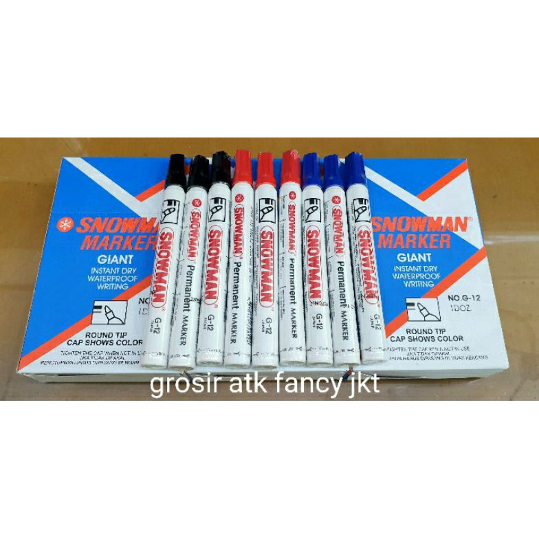 

KODE F17S G 12 Spidol Permanent Marker G12 Snowman G12