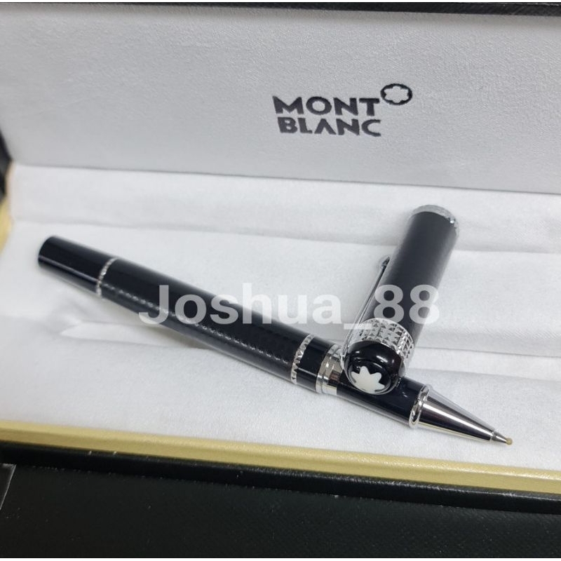 

Pulpen Mewah Ballpoint Montblanc BP/RB Premium Hitam Klip Silver