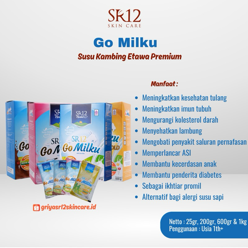 

SR12 Go Milku Susu Kambing Etawa Tinggi Kalsium Rendah Lemak Halal BPOM