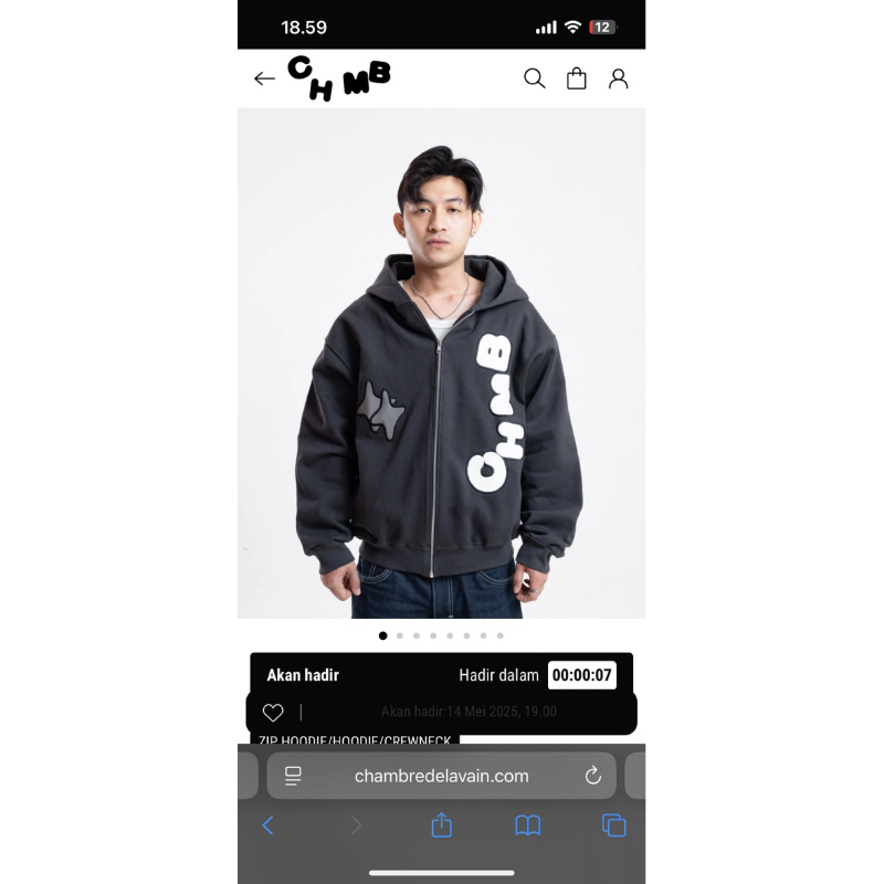chmb zip grey L