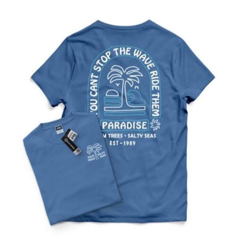 kaos laki laki biru laut