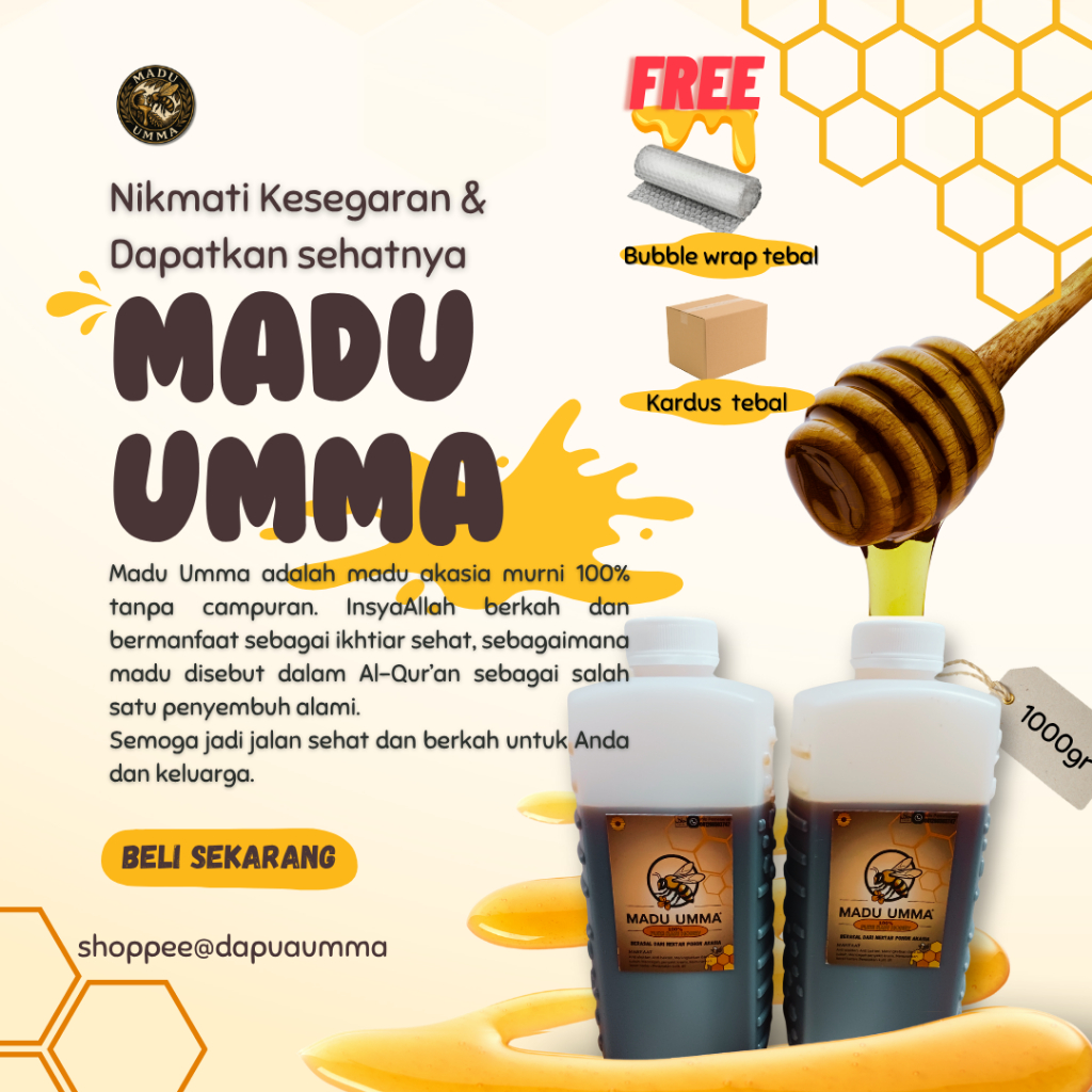 

Madu Umma 1000gr (Madu Akasia)