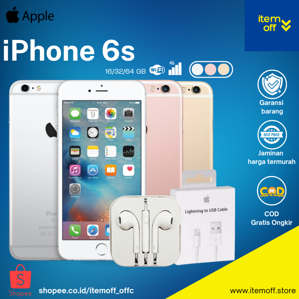 iPhone 6s second Original 100% Mulus Bergaransi