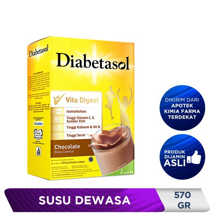 

DIABETASOL SUSU FORMULA DIABETES COKELAT BOX 570g