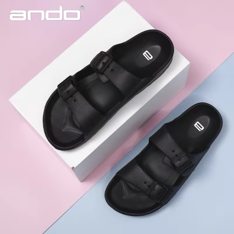 CUCI GUDANG sandal slop ando pria-wanita sandal slide ando full karet sandal slip-on terbaru