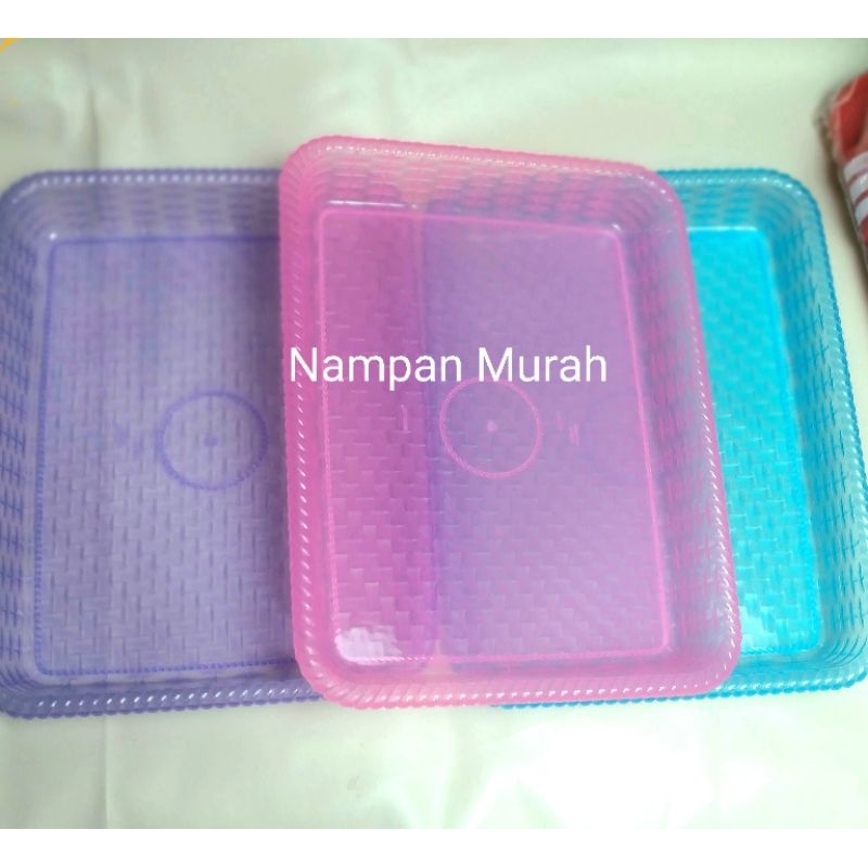 Tempat Saji/Baki Plastik/Nampan anyam Besar