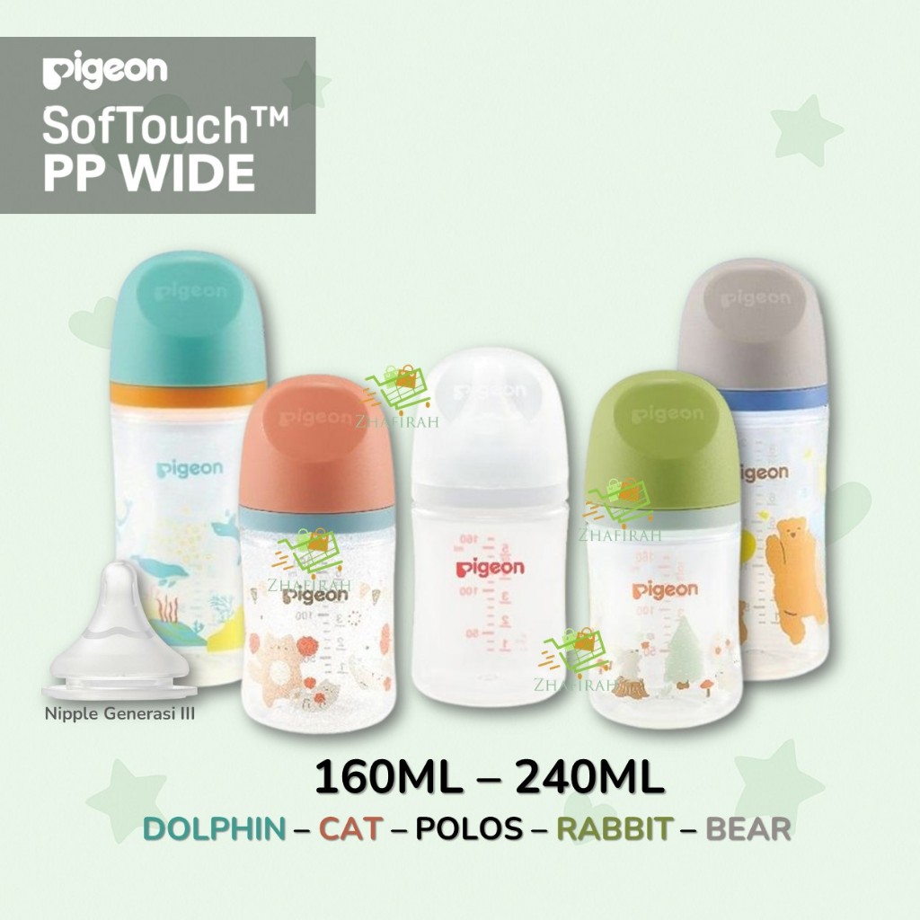 Botol PIGEON WIDE NECK 160ml 240ml Generasi 3