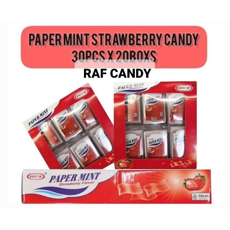 

SWEET ME PERMEN PAPER MINT STRAWBERRY 30 Pcs