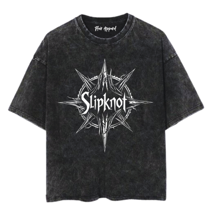 Flair Apparel "Slipknot" Oversized T-Shirt | Stone Wash | Kaos Oversize | Vintage | Atasan