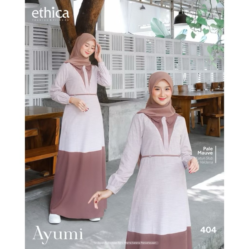 GAMIS ETHICA AYUMI 404 PALE MAUVE TERBARU 2025