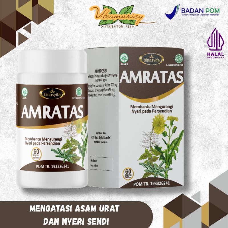 AMRATAS Obat Asam Urat Rematik Binasyifa Herbal
