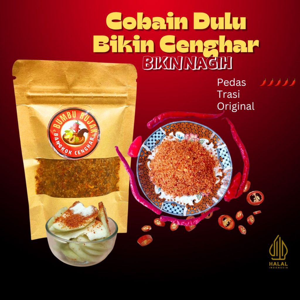 

Bumbu Rujak bangkok Cenghar Bumbu Buah (90gram)