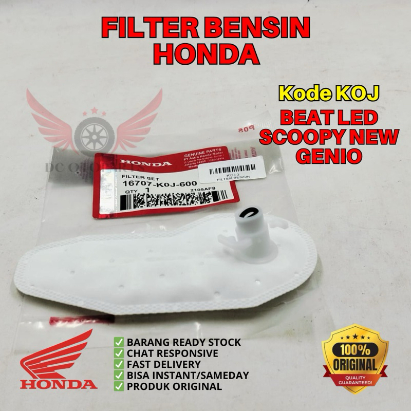 KOJ FILTER BENSIN BEAT LED ORIGINAL AHM HONDA, FILTER BENSIN ORIGINAL HONDA SCOOPY, FILTER BENSIN GE