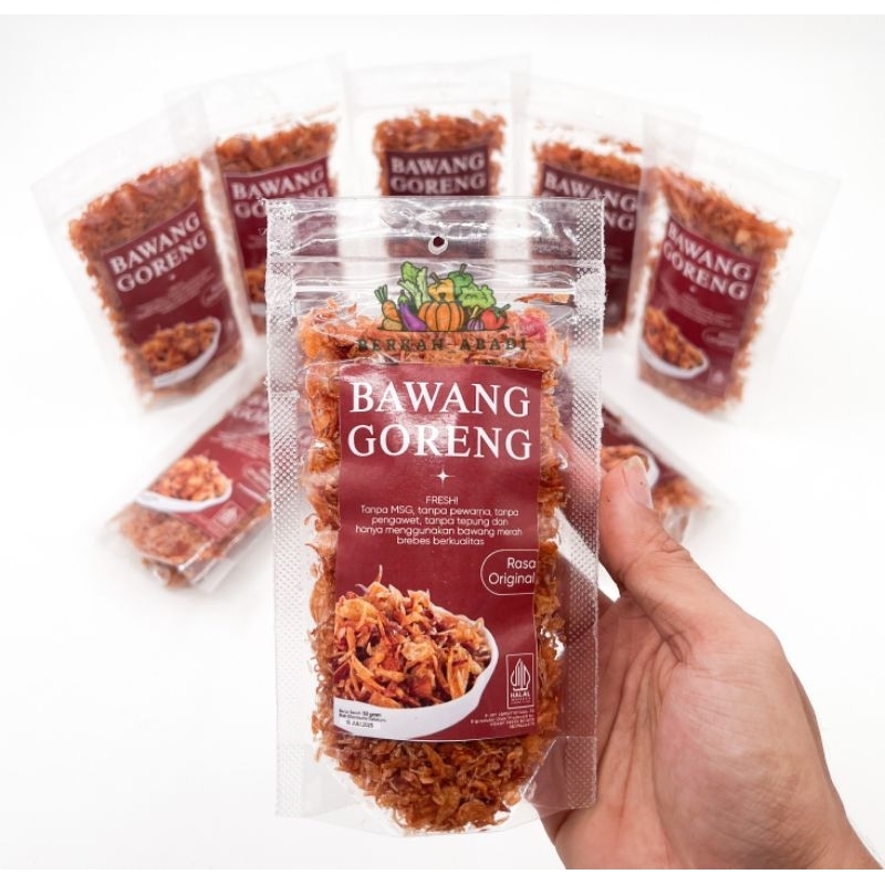 

BAWANG GORENG BREBES RASA ORIGINAL TANPA TEPUNG DAN RENYAH / BAWANG GORENG TERMURAH / BAWANG MERAH GORENG MURNI TANPA CAMPURAN /BAWANG GORENG BERKUALITAS /BAWANG MERAH BREBES TERLARIS
