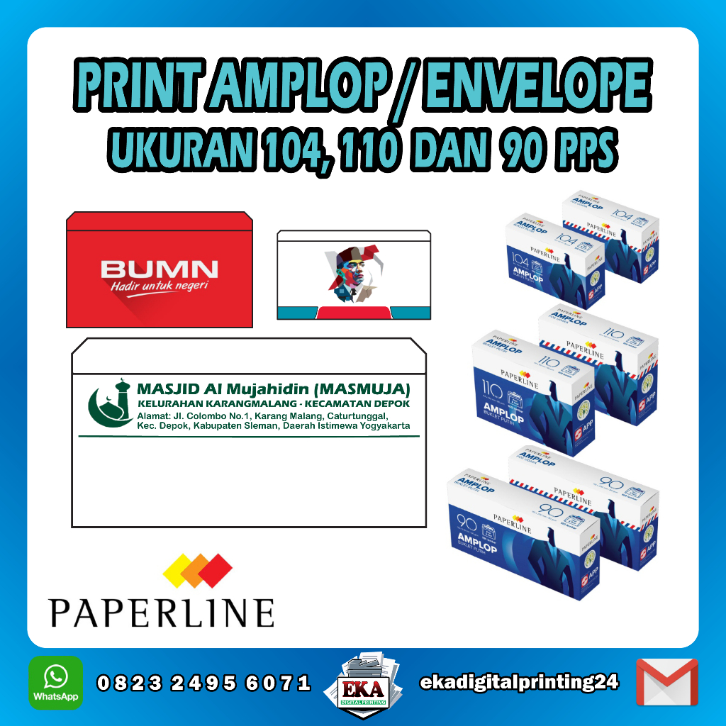 

PRINT CETAK AMPLOP DL 90 | 104 | BANKER MINI PG