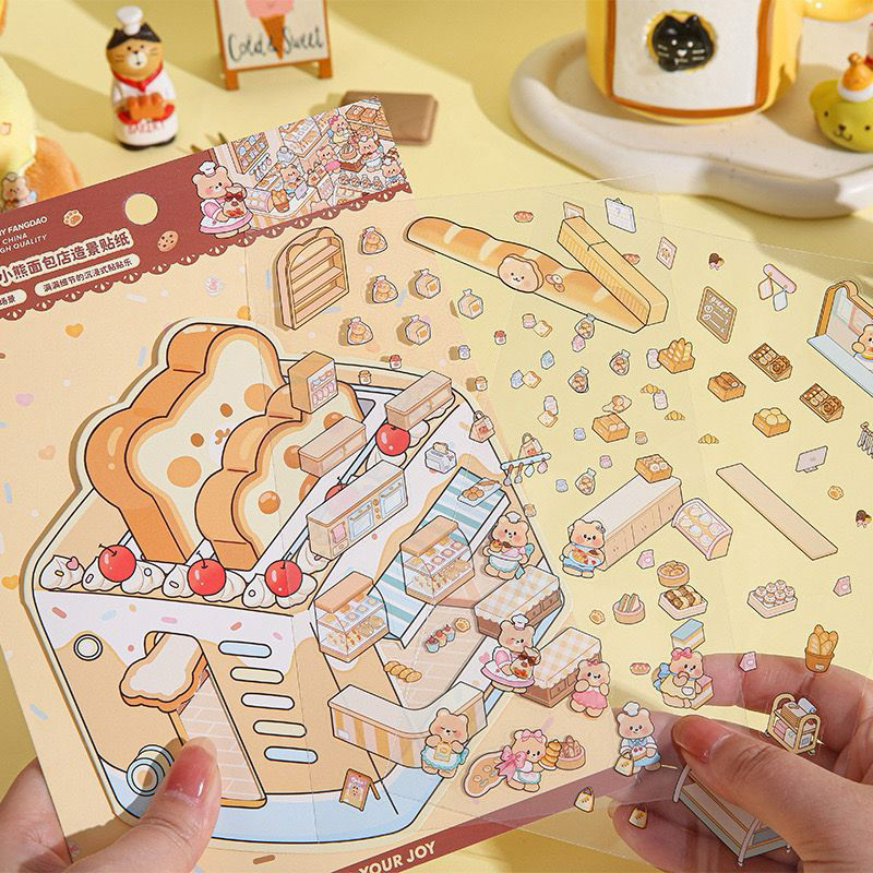 

DIY 3D Sticker Decoration Patisserie Stiker Karakter Beruang