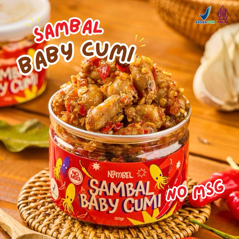 

Nambel - Sambal Baby Cumi - NO MSG - Sambal Lauk