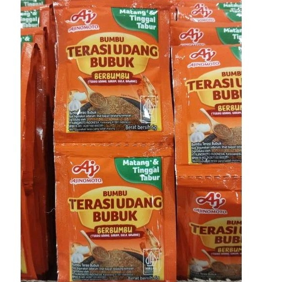 

Ajinomoto Terasi Udang Bubuk Renceng Isi 10