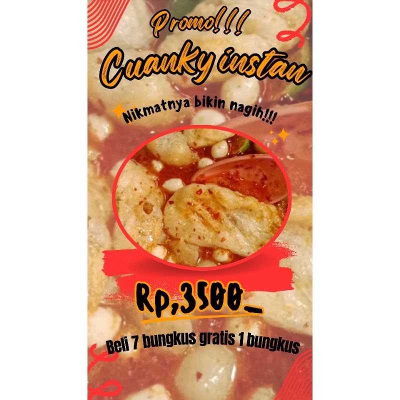 

cuangky instan siap saji praktis sudah ada bumbu nya