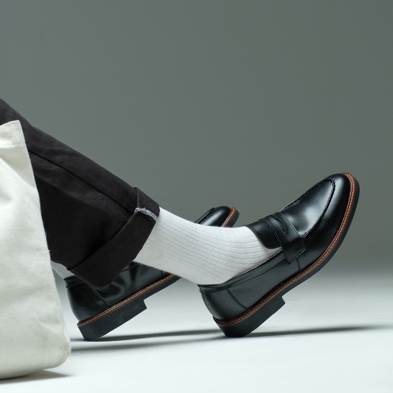 KODE M67H Sepatu Casual Pria Formal Pascal Black by Oxwalker Pantofel Kerja Kantor