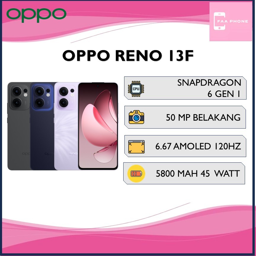 OPPO RENO 13F 5G RAM 12GB ROM 256GB