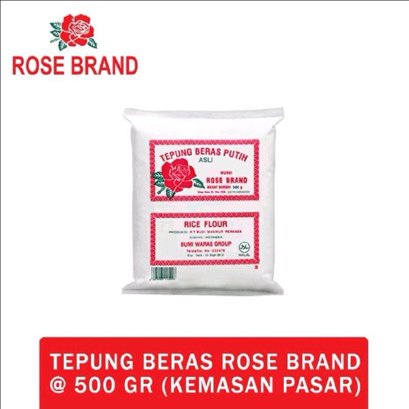 

3 pcs Tepung Beras putih Rose brand 500 gram promo