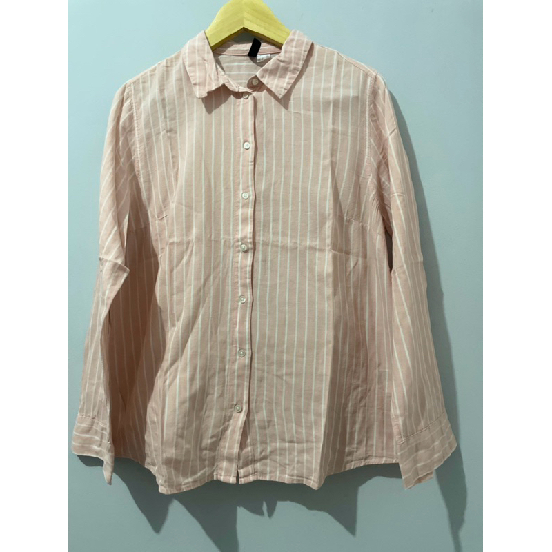 H&M Kemeja Garis Putih