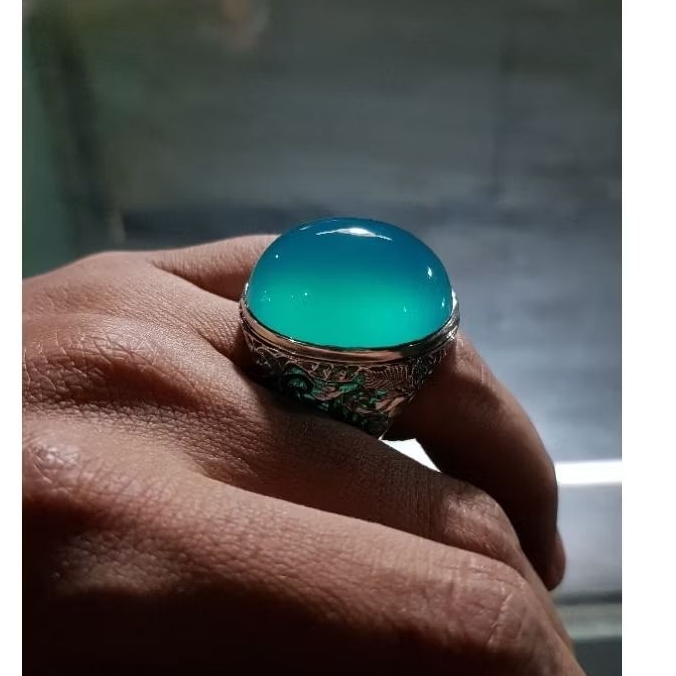 Cincin Batu Bacan High Quality Super Kristal Giwang Natural