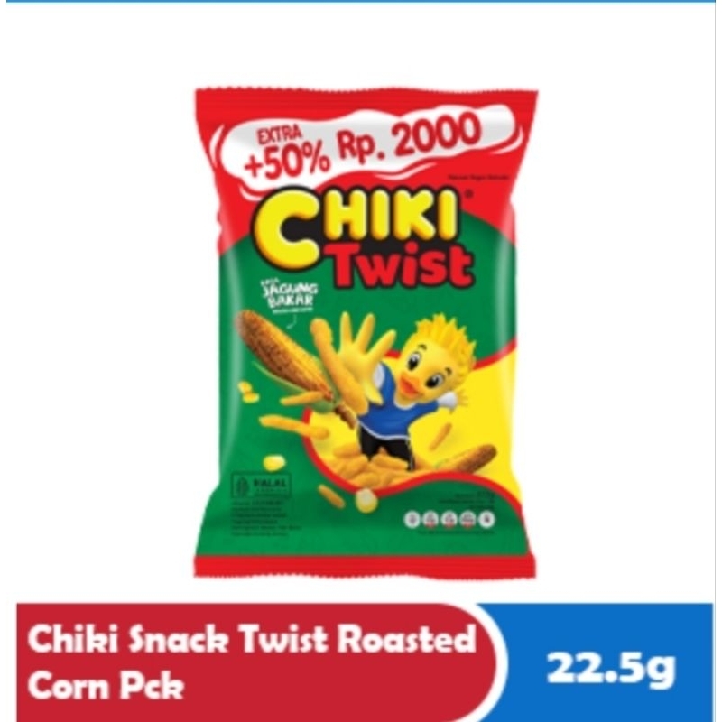

Chiki Snack Twist Roated Corn Cemilan & Makanan Ringan | 1Sachet | 1Rcg 10x22.5g