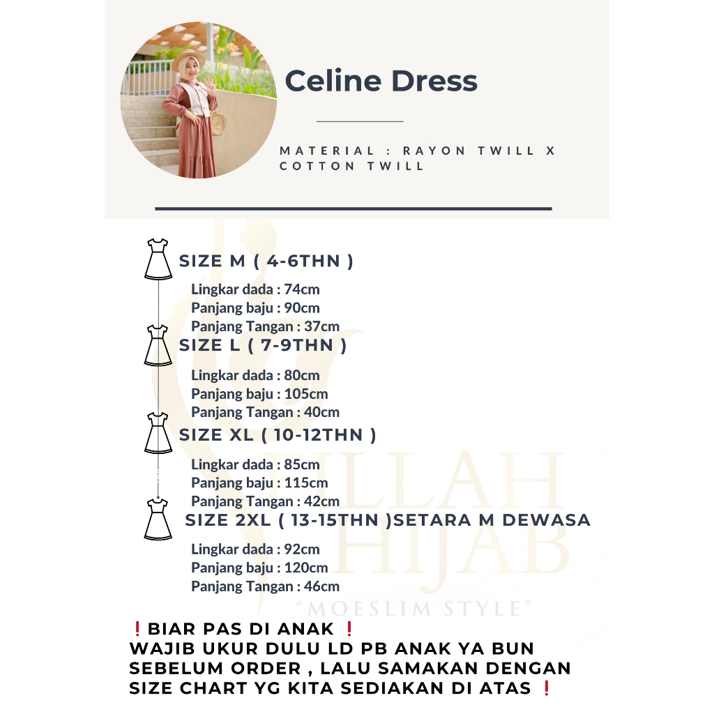 RECOMMENDED Gamis Anak Rayon Twill Gamis Remaja Tanggung Gamis Anak Perempuan Modern Gamis Elegan