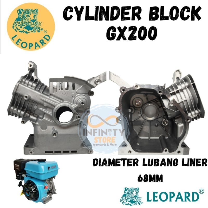 GX200 Cylinder block bodi mesin penggerak Leopard