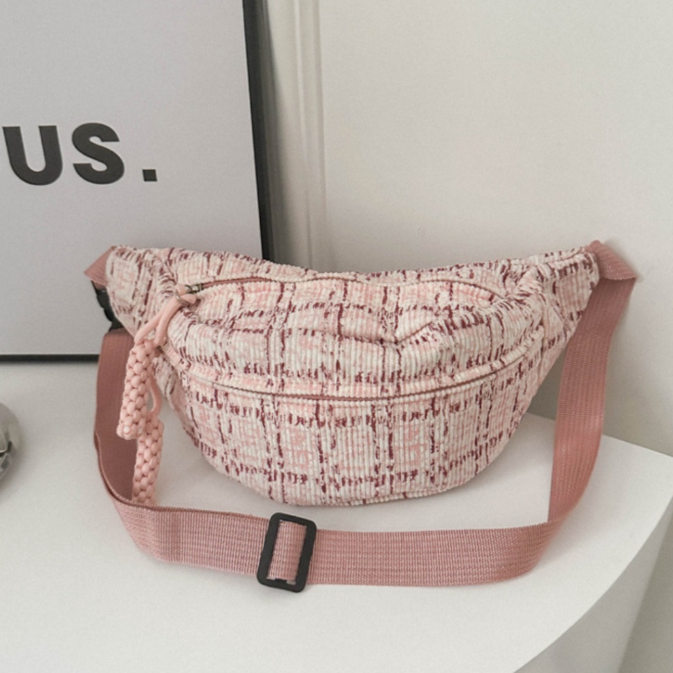 KODE C23Y TAS Waist Bag Wanita Fashion Nilon Pink Selempang Dada Pinggang JEACA TA982P3 Waistbag WB 