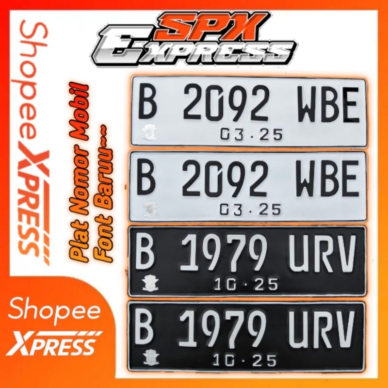 Cetak Plat Nomor Mobil Font Baruu Angka cutting Stiker Rapihh