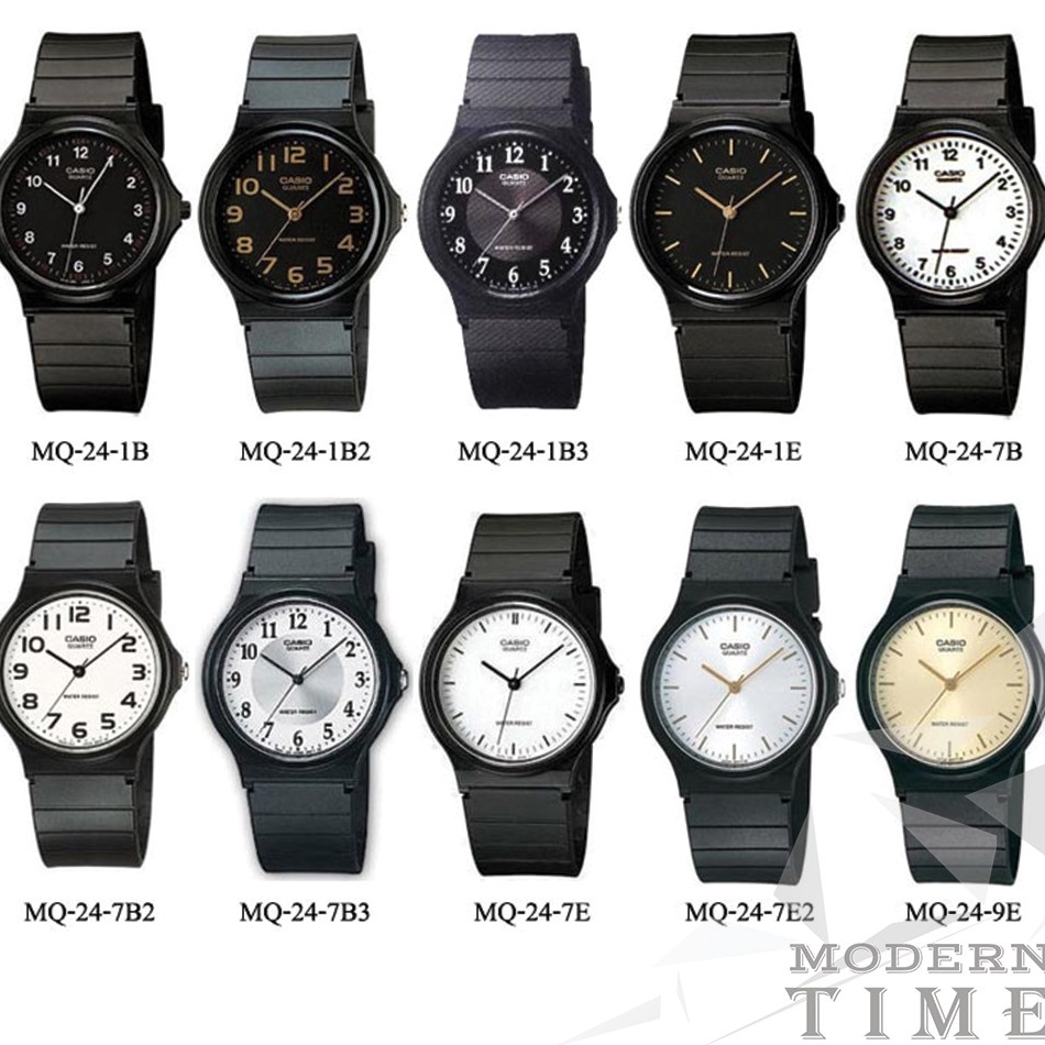 KODE V58F CASIO MQ24  MQ24  Jam Tangan Unisex  Analog  Karet  ORIGINAL Tanpa Kotak Mika