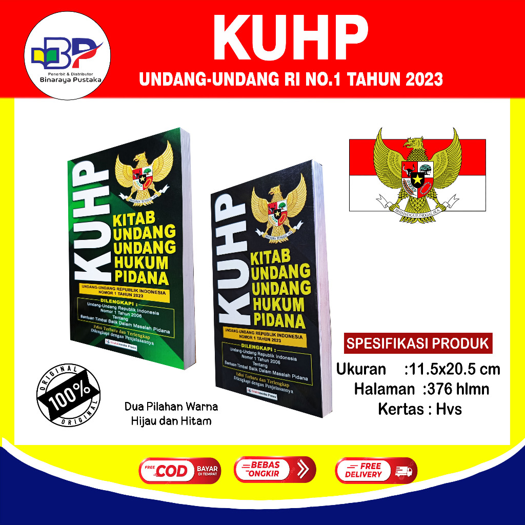 Kitab Undang-Undang Huikum Pidana (KUHP) 2023/Ukuran 11,5x20.5cm/Graha media press