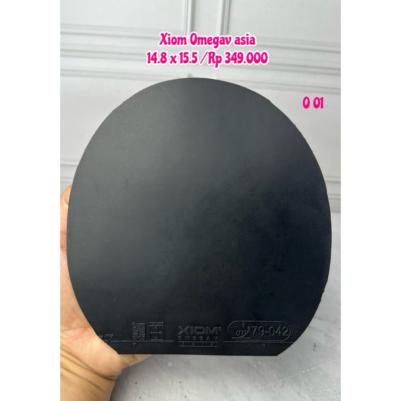 PROMO SECOND KARET PINGPONG TENIS MEJA XIOM OMEGAV ASIA HITAM