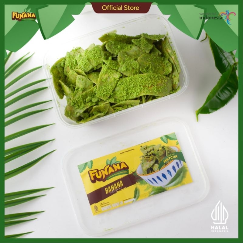 

Keripik Pisang Matcha | Kemasan Thinwall 220g | Funana