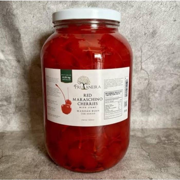 

[PAIL 4.25KG) Frutaneira Red Maraschino Cherries/Cherry Merah Tangkai