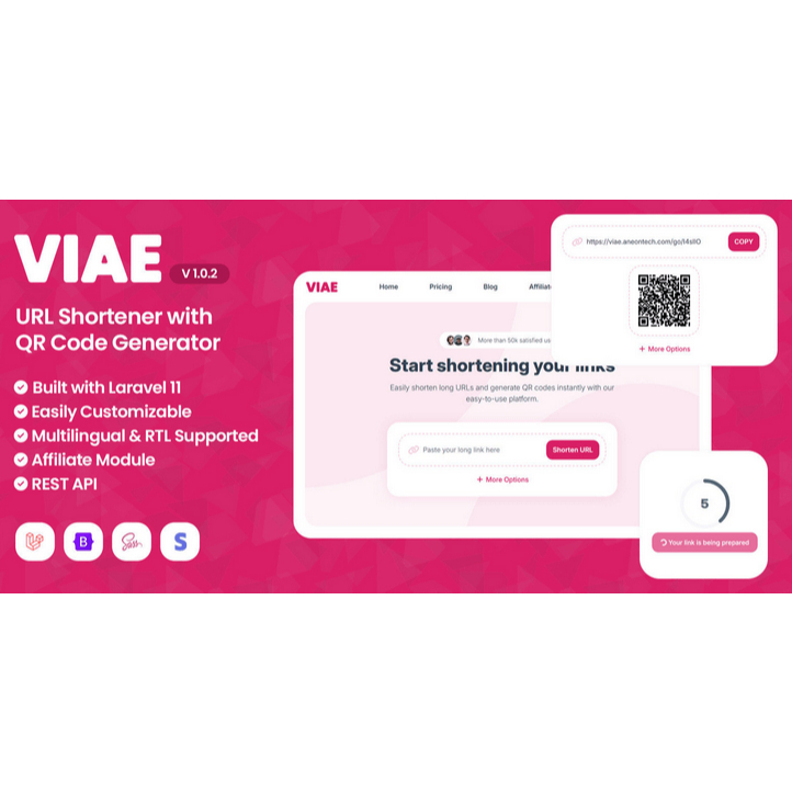 Viae – URL Shortener with QR Code Generator