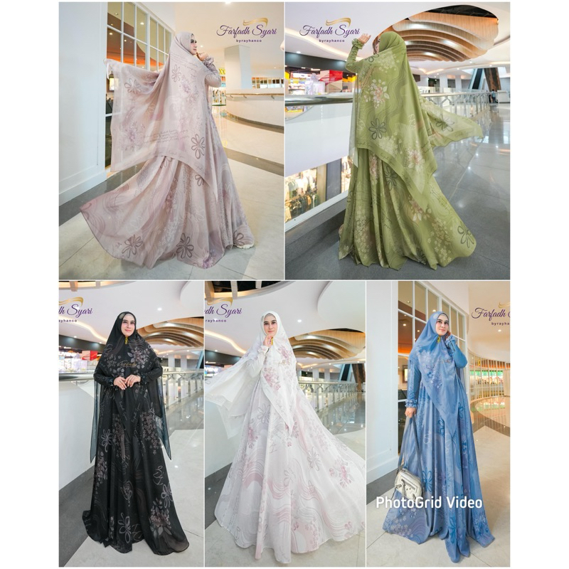 Safwah Syari Farfadh Syari by Rayhanco Ceruti Babydoll Premium Import Gamis Fullset dan Syari